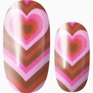3 For 15 - LILY & FOX - SWEETHEART CHEVRON Nail Stickers Wraps Strips Valentine